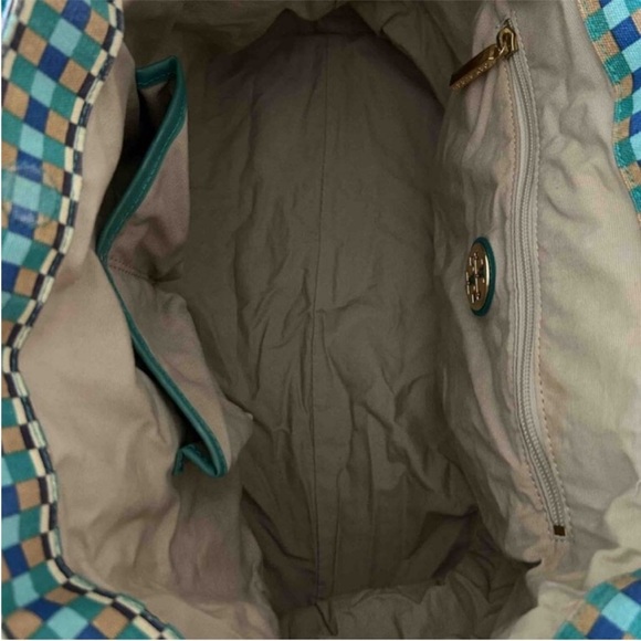 Tory Burch Multicolor Checkered Tote - Picture 9 of 11